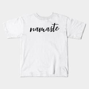 Zen Namaste Text 3 Kids T-Shirt